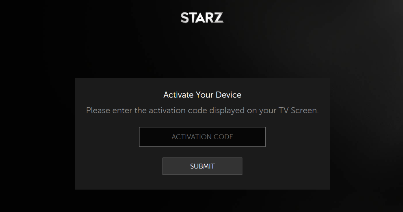 Starz activate