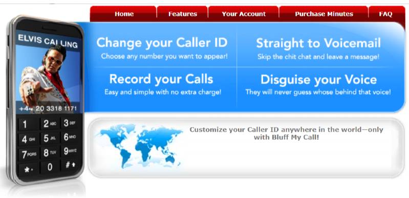 Bluff My Call call spoofing app