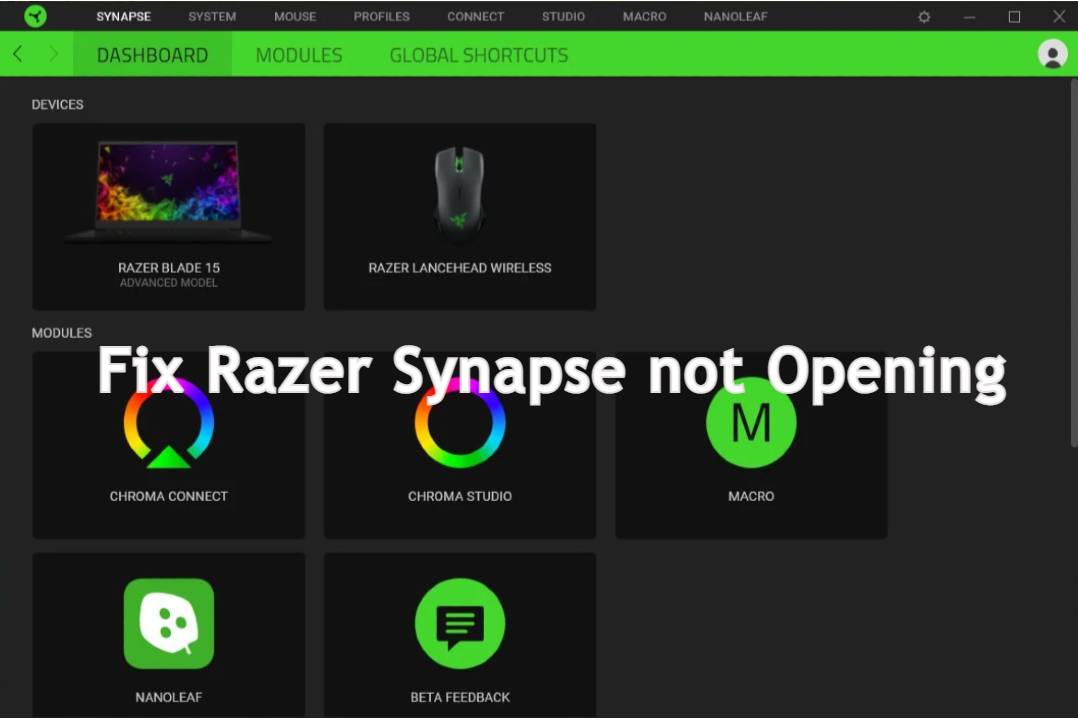 razer synapse not opening